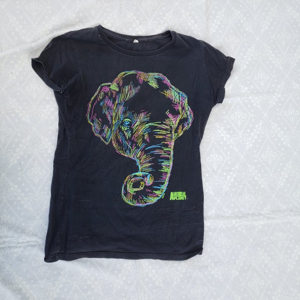Womens Soft Cotton Shirt - Animal Planet African Elephant - Size XS